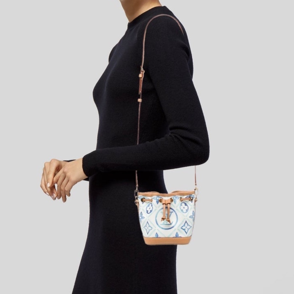 Louis Vuitton Nano Noé By the Pool Collection Monogram Tiles Turquoise Mini Bag - Picture 2 of 11